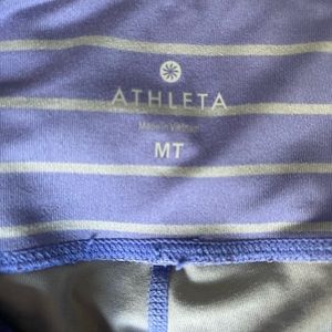 Athleta striped purple and grey capri size medium